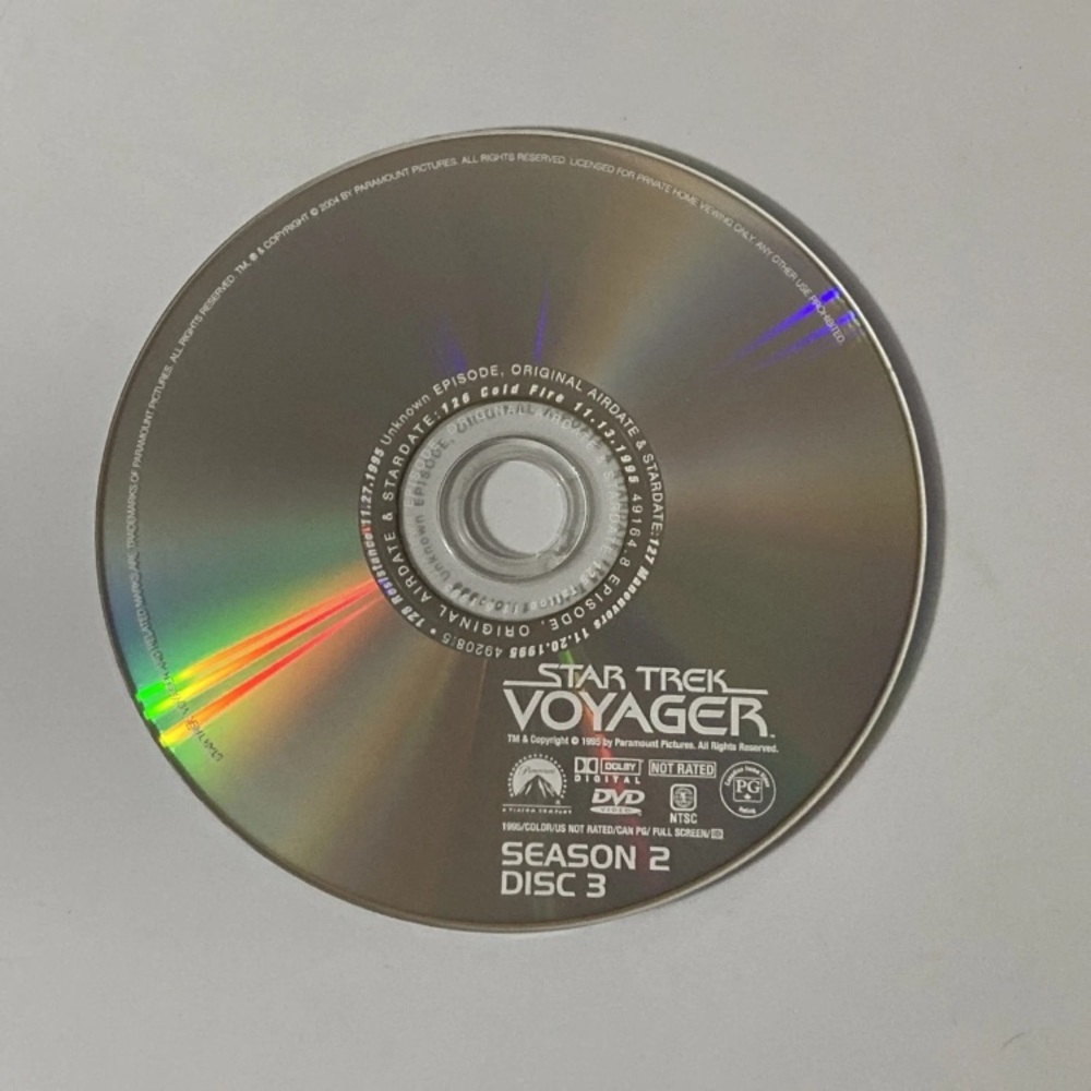 Star Trek Voyager Season 2 Disc 3 Replacement DVD